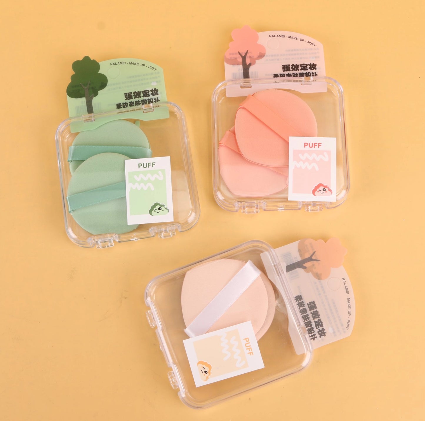 Puffs Redondos para Maquillaje en Multiples Colores