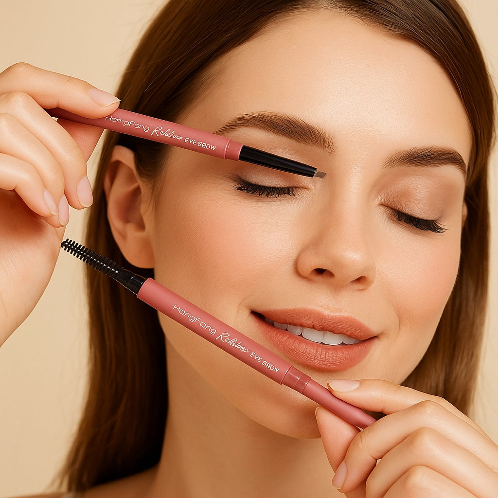 Lápiz de Cejas 3D Con Tapa y Resistente al Agua