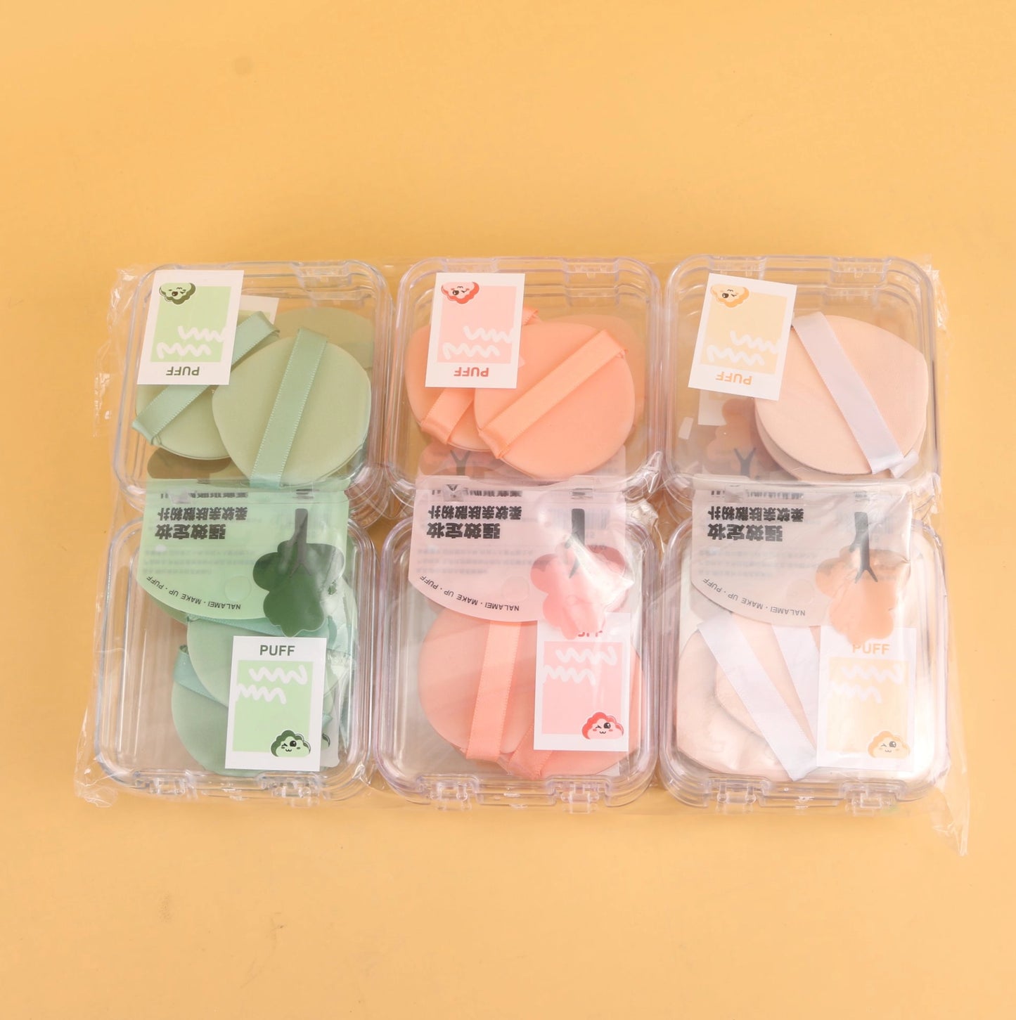 Puffs Redondos para Maquillaje en Multiples Colores