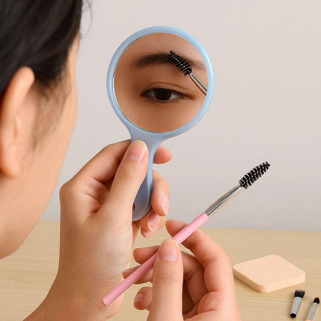 Set de Herramientas de Maquillaje con Espejo, Brochas y Esponja