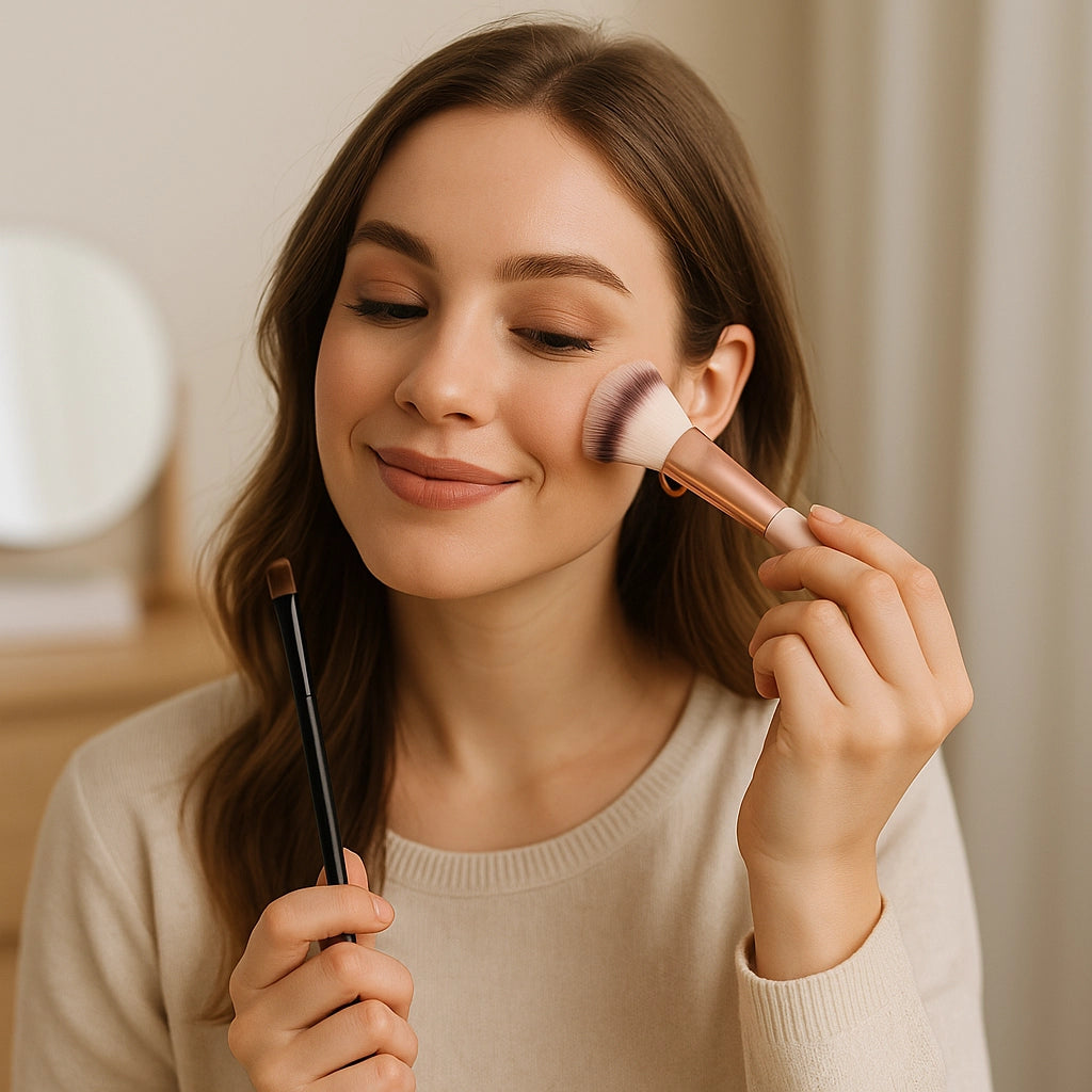 Set de Brochas Para Una Para Rubor y Una Para Ojos